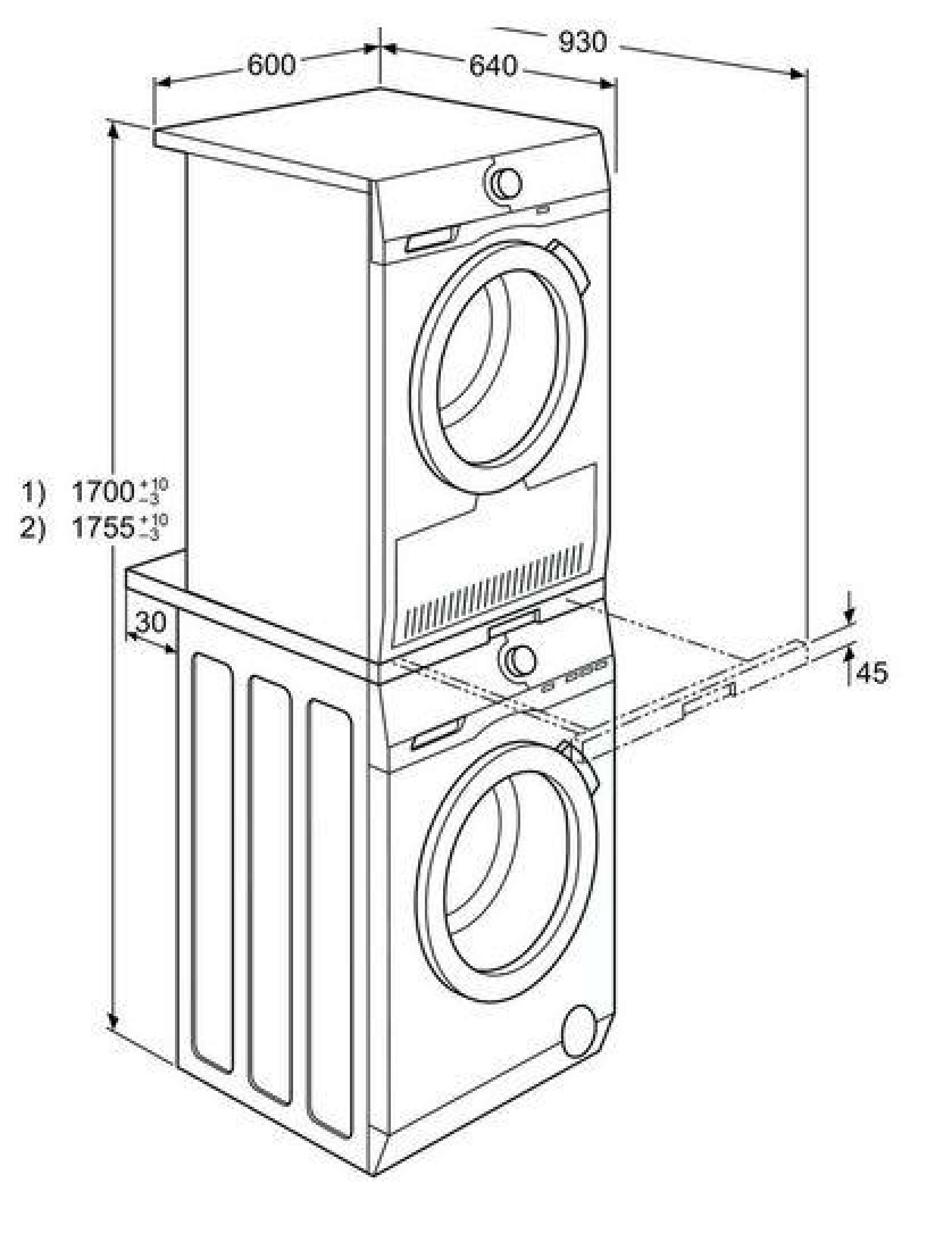 Electrolux washer and store dryer stacking kit